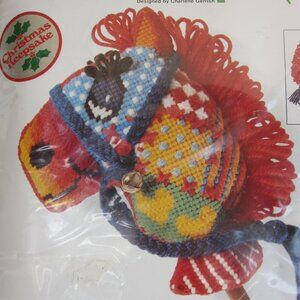 NIP Vintage 1979 Sunset Needlepoint Kit Hobby Horse Head for Stick Pony 6042 USA